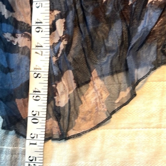 Picadilly Canada,Lace Yoke Long Dress - Blue/Taupe, Excellent Condition, Size S - Picture 10 of 11